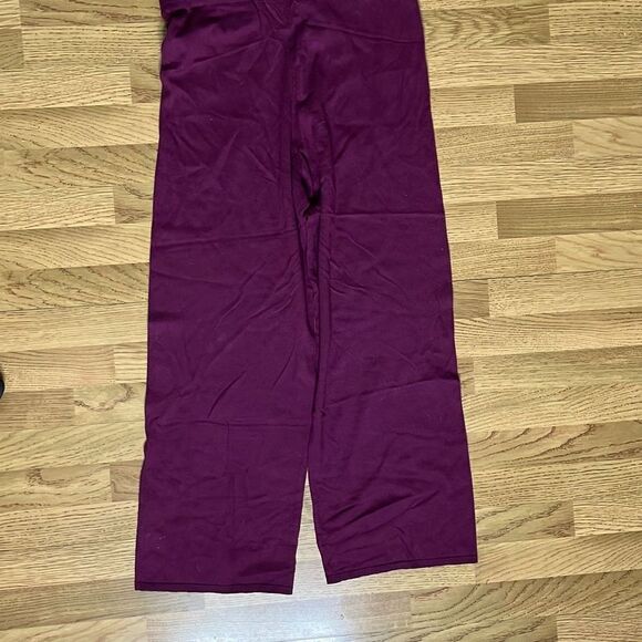 Anne Klein Womens Comfort Pants Wide Leg Stretch Merlot 1X - Picture 13 of 16
